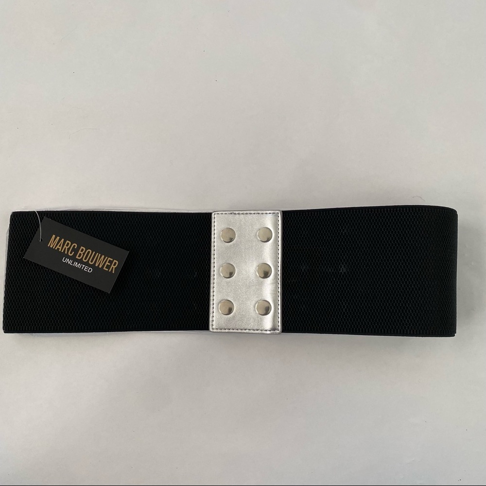 Brand new Marc Bouwer intertwined black‎ wide waist elastic belt size med large